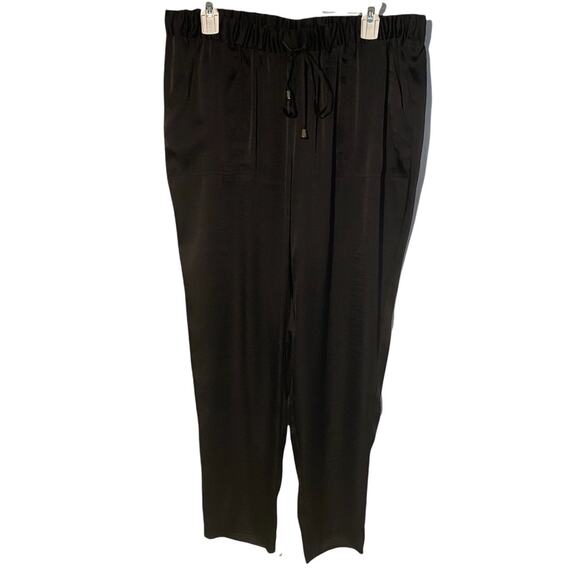 VINCE CAMUTO Womens Satin Pants Size 14 Silky pull on drawstring SEXY - Picture 1 of 4